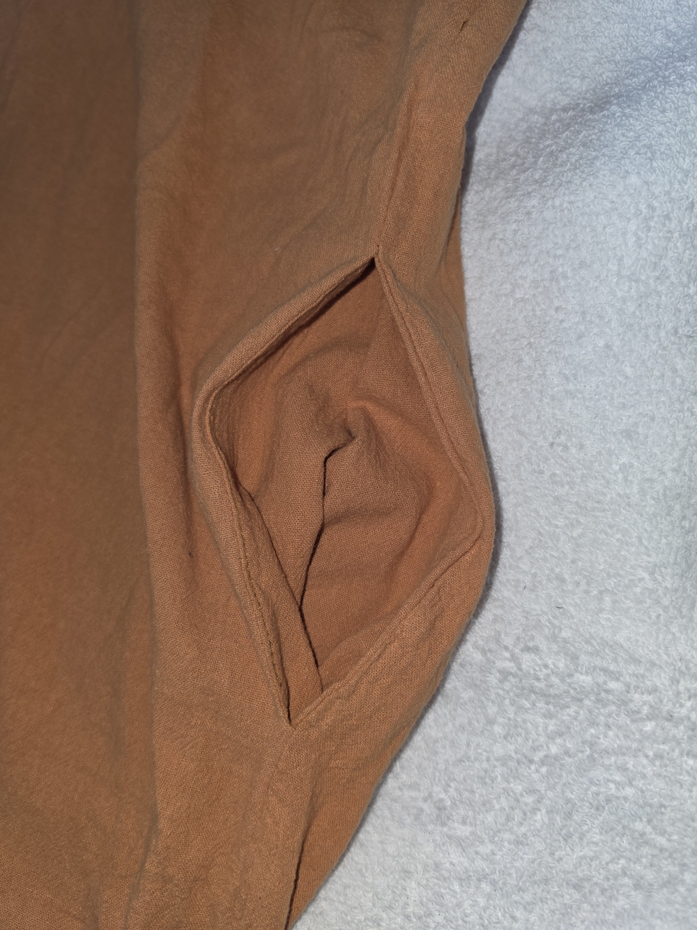 Kuraki Design Dusty Copper Orange Maxi Shirt Dress - Picture 9 of 13